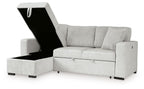 Wohlen - 2-Piece Sectional With Pop Up Sleeper And LAF Corner Chaise - Alloy
