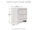 Altyra - Two Drawer Night Stand - White