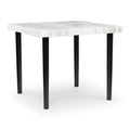 Mervannie - Square Dining Room Counter Table - Gray / Black