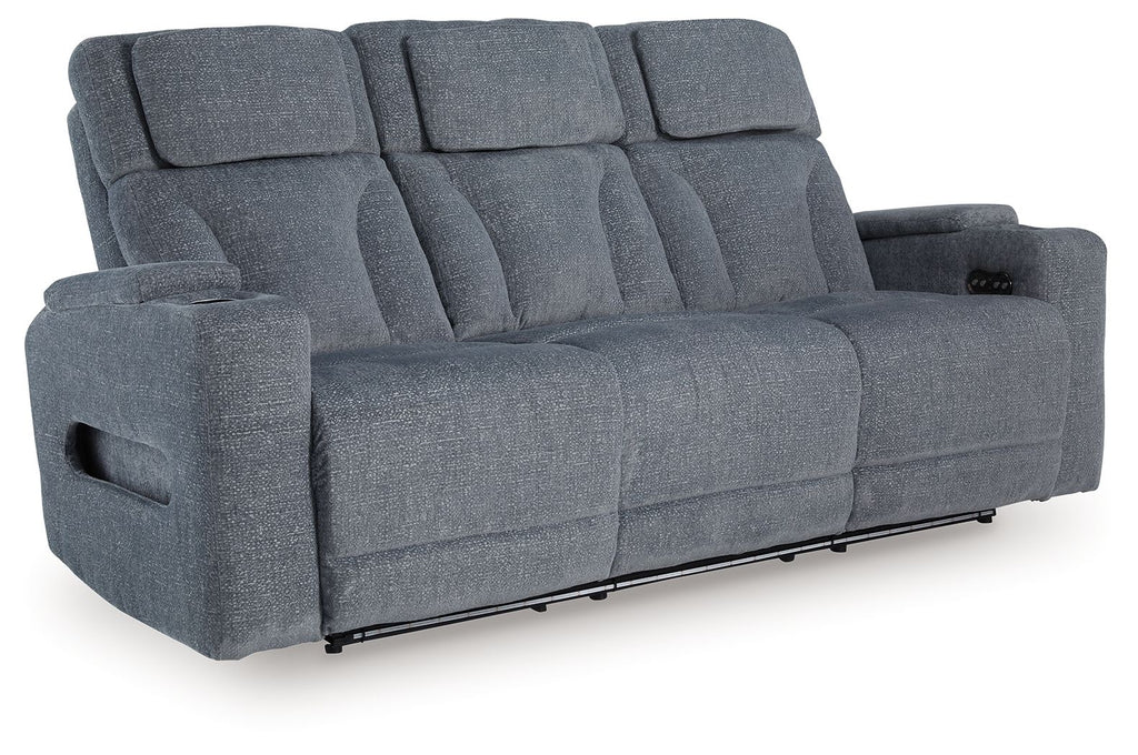 Studio Cave - Power Reclining Sofa - Steel