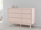Wistenpine - Six Drawer Dresser - Blush