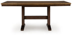 Rylandeen - Rectangular Dining Room Counter Height Extension Table - Light Brown / Dark Brown