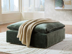 Carriage View - Oversized Accent Ottoman - Jade