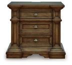 Frantanna - Three Drawer Night Stand - Brown
