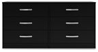 Finch - Six Drawer Dresser - 29'' Height - Black