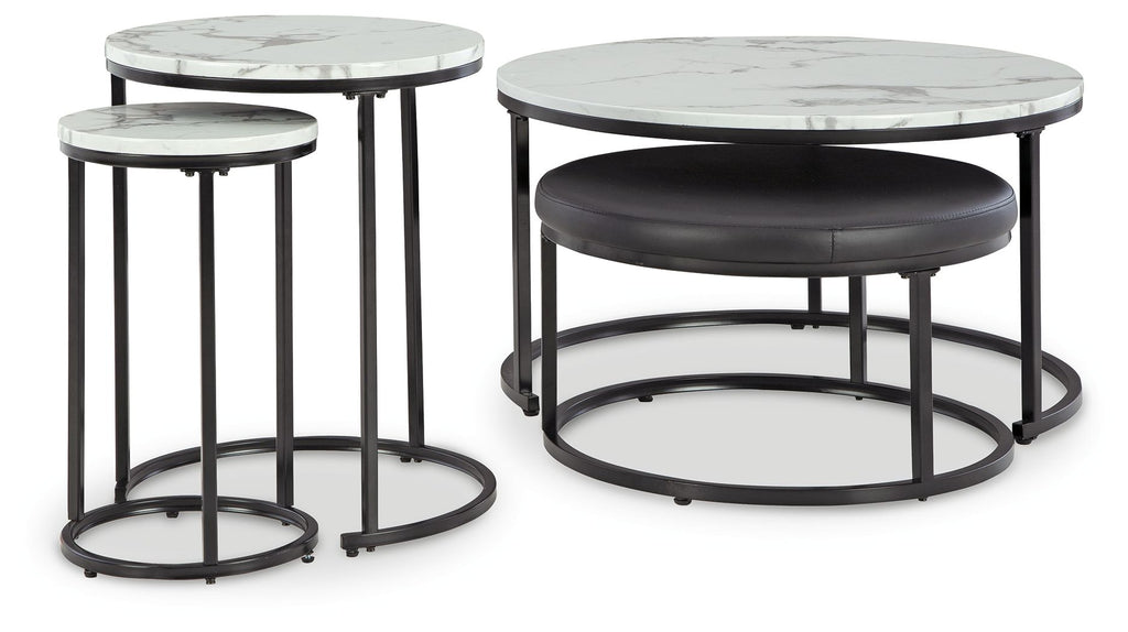 Jusmour - Occasional Nesting Table (Set of 4) - Black / White