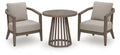Joy Lagoon - Outdoor Chairs With Cushions/Table (Set of 3) - Beige
