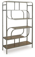 Jaddon - Bookcase - Brown / Antique Silver