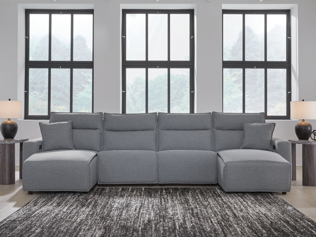 Modmax II - Reclining Sectional - Salt And Pepper