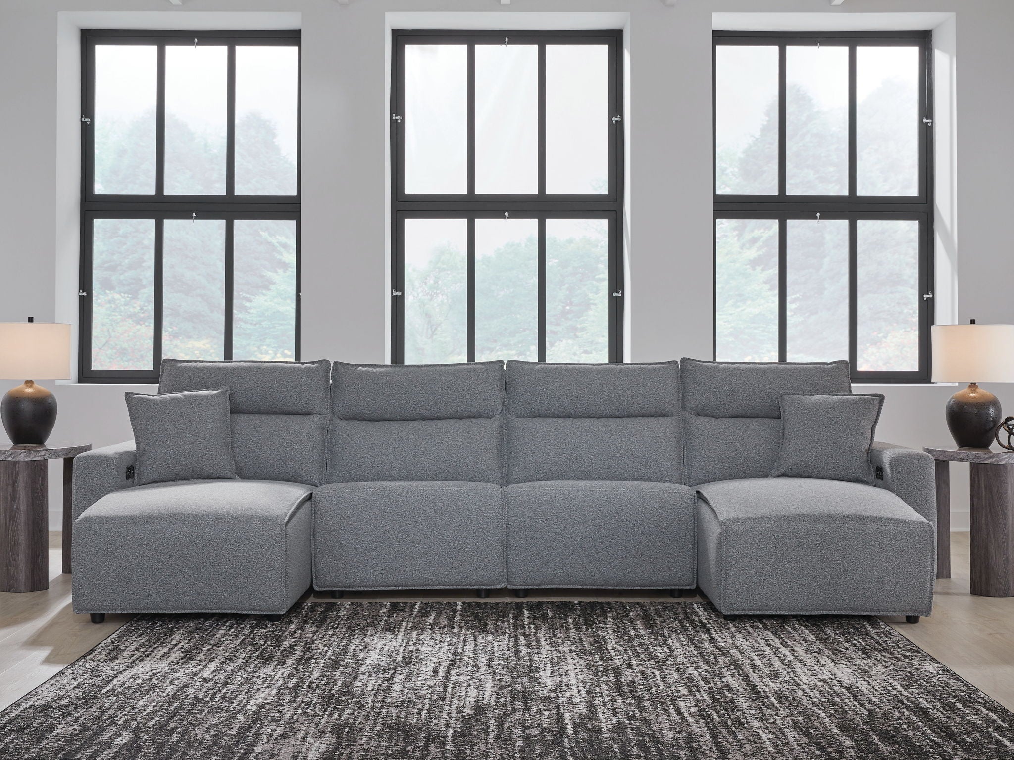 Modmax II - Reclining Sectional - Salt And Pepper