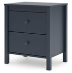 Simmenfort - Two Drawer Night Stand - Navy Blue