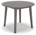 Shullden - Round Drm Drop Leaf Table - Gray