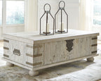Carynhurst - Lift Top Cocktail Table - White Wash Gray