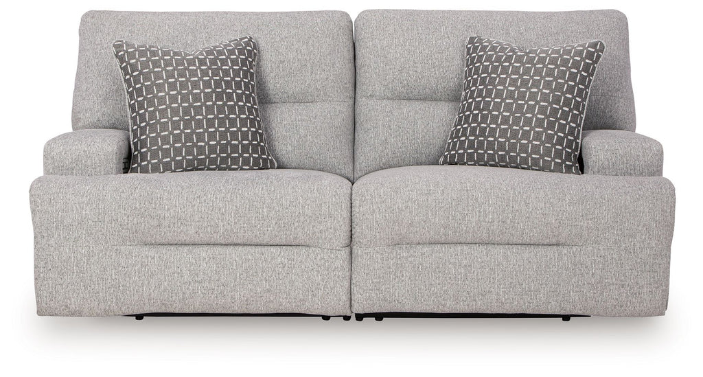 Acklen Place - 2-Piece Power Reclining Sectional Loveseat - Pewter