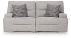 Acklen Place - 2-Piece Power Reclining Sectional Loveseat - Pewter