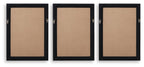 Janisburg - Wall Art Set (Set of 3) - Black / White / Brown