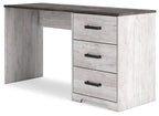 Shawburn - Home Office Desk - White / Dark Charcoal Gray