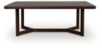 Dilenno - Rectangular Dining Room Extension Table - Dark Brown