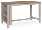Harperfeld - 5 Pc. - Dining Table And 4 Barstools - Natural / Gray