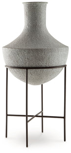 Estonbank - Vase - 30" - Distressed Cream