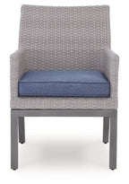 Half Moon Beach - Arm Chair With Cushion (Set of 2) - Blue / Gray