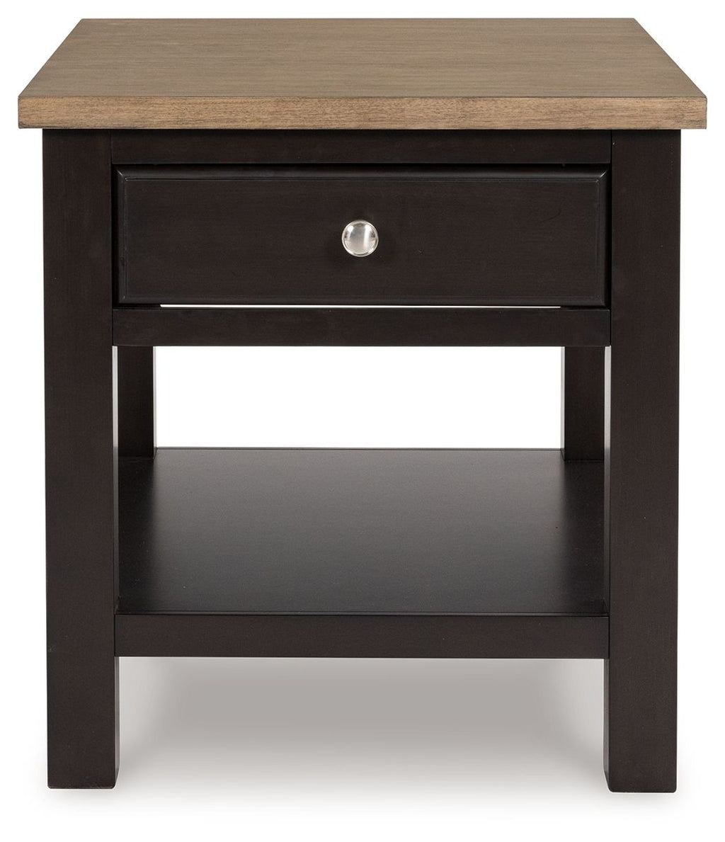 Drazmine - Rectangular End Table - Brown