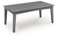 Cove Beach - Rectangular Cocktail Table - Gray