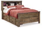 Trinell - Bookcase Storage Bed