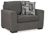 Gardiner - 2 Pc. - Chair And A Half, Ottoman - Pewter