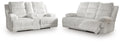 Rhines Falls - 2 Pc. - Power Reclining Sofa And Loveseat - Alloy