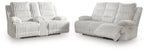 Rhines Falls - 2 Pc. - Power Reclining Sofa And Loveseat - Alloy