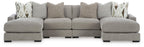 Aslan Court - 4-Piece Sofa Pit Sectional - Pebble