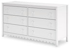 Hallityn - Six Drawer Dresser - White