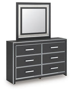 Zuraleus - 4 Pc. - Queen Upholstered Bed With Roll Slats, Dresser, Mirror And Nightstand - Black