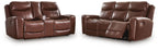Bexhurst - 2 Pc. - Power Reclining Sofa And Loveseat - Mahogany