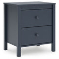 Simmenfort - Two Drawer Night Stand - Navy Blue