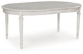 Montelaine - Oval Dining Room Extension Table - Antique White