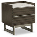 Arkenton - Two Drawer Night Stand - Grayish Brown / White