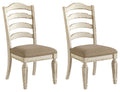 Realyn - Dining UPH Side Chair (Set of 2) - Ladderback - Chipped White