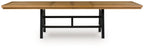 Galliden - Rectangular Dining Room Extension Table - Black / Brown
