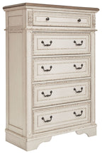 Realyn - Five Drawer Chest - White / Brown / Beige