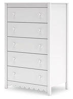 Hallityn - Five Drawer Chest - White
