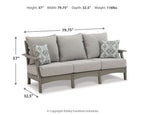 Visola - Sofa with Cushion - Gray