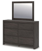 Fraluna - Dresser And Mirror - Charcoal