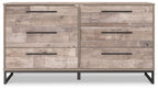 Neilsville - Six Drawer Dresser - Vinyl-Wrapped - Whitewash