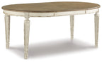 Realyn - Oval Dining Room Extension Table - Chipped White