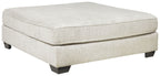 Rawcliffe - Oversized Accent Ottoman - Parchment
