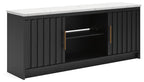 Cadmori - XL TV Stand With Fireplace Option - Black / White