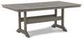 Visola - RECT Dining Table w/Umb OPT - Gray
