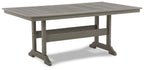 Visola - RECT Dining Table w/Umb OPT - Gray